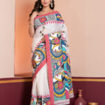 Hand-Painted Saree, Dhaniakhali Tant