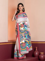 Hand-Painted Saree, Dhaniakhali Tant - Image 3