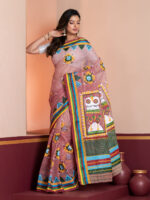 Hand-Painted Saree, Dhaniakhali Tant - Image 2