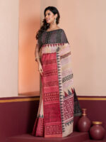 Hand-Painted Saree, Dhaniakhali Tant - Image 2