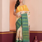 Hand-Painted Saree, Dhaniakhali Tant