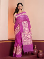 Hand-Painted Saree, Dhaniakhali Tant