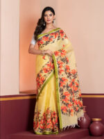 Hand-Painted Saree, Dhaniakhali Tant