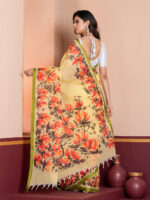 Hand-Painted Saree, Dhaniakhali Tant - Image 2