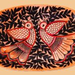 Patachitra on seasoned wood