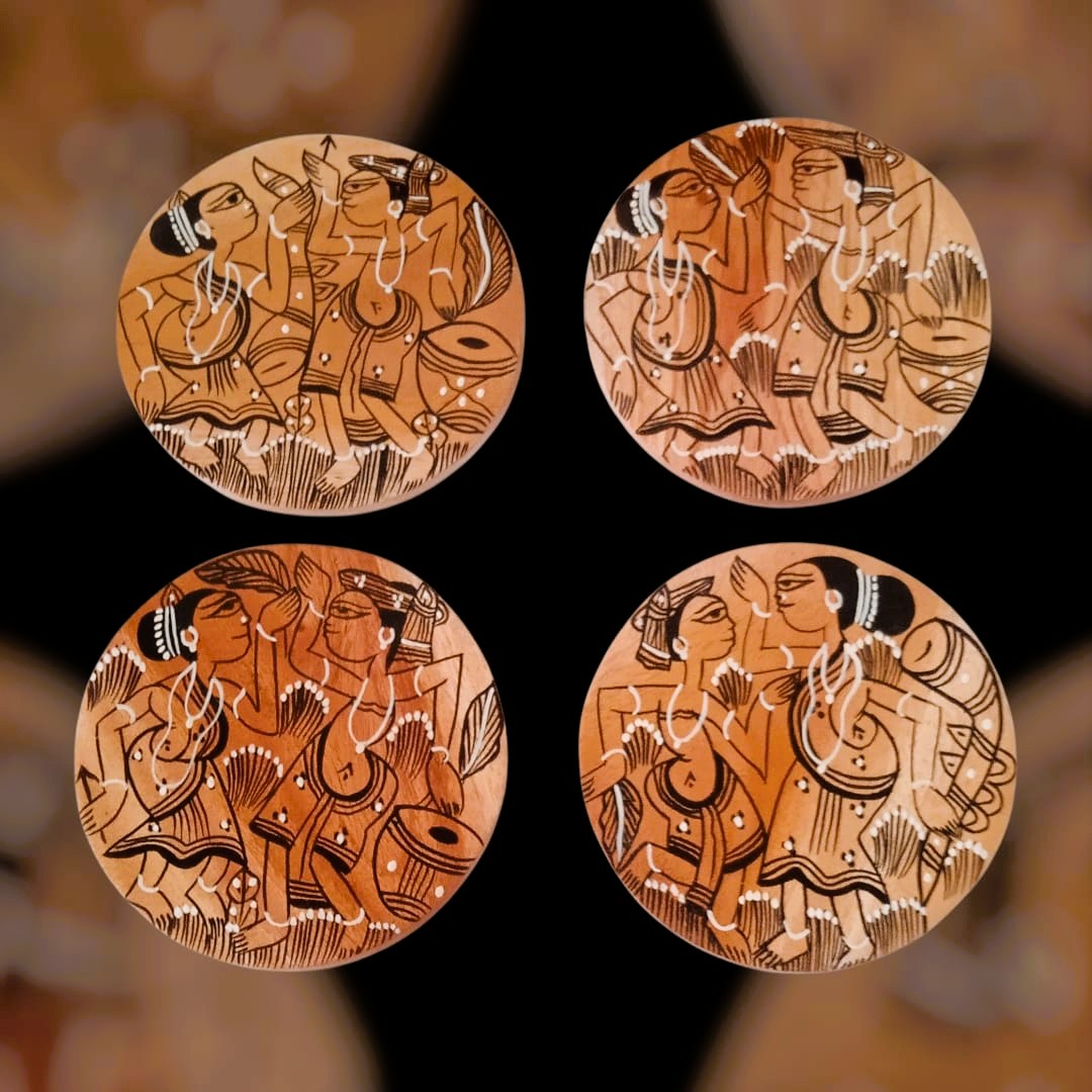 SP 034 Patachitra on Seasoned Wood - Image 1