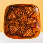 Patachitra on seasoned wood