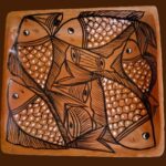Patachitra on seasoned wood