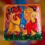 Patachitra on seasoned wood