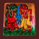 Patachitra on seasoned wood