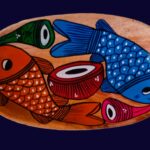 Patachitra on seasoned wood
