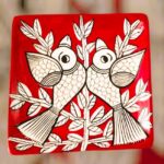 Patachitra on seasoned wood
