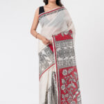 Hand-Painted Saree, Bengal Tant