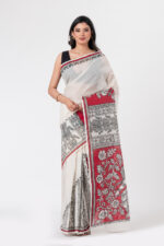 Hand-Painted Saree, Bengal Tant
