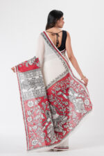 Hand-Painted Saree, Bengal Tant - Image 3